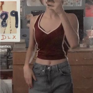 90s burgundy tank